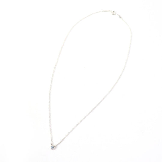 TIFFANY&Co. Necklace Main: AG925, Part: Aquamarine Silver light blue El Saperetti Color by the yard Women Used Authentic