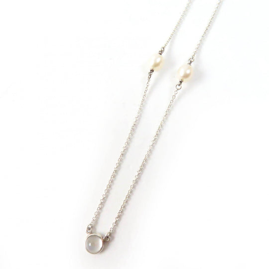 TIFFANY&Co. Necklace Main: AG925, Part: Moonstone, : Pearl Silver El Saperetti Women Used Authentic