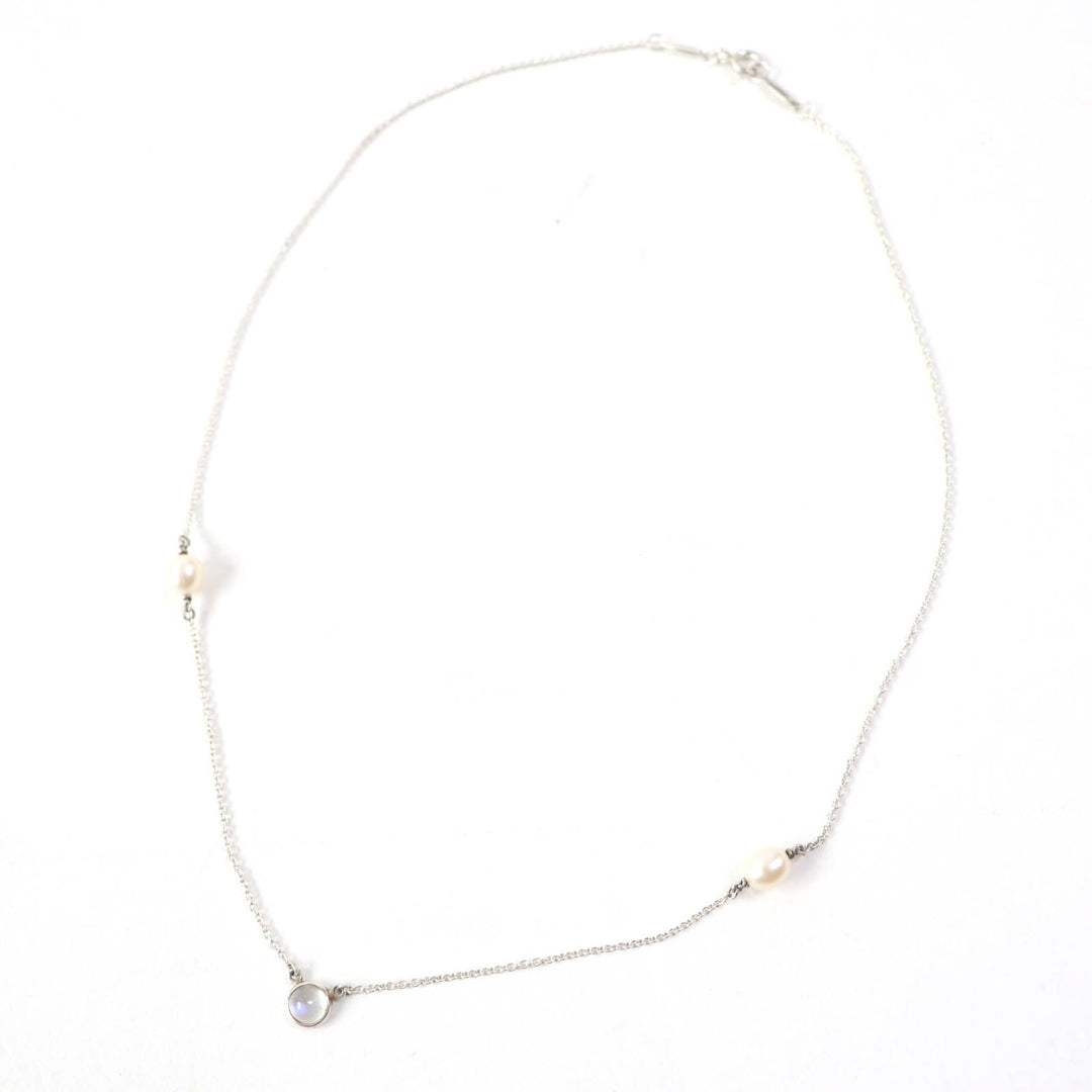 TIFFANY&Co. Necklace Main: AG925, Part: Moonstone, : Pearl Silver El Saperetti Women Used Authentic