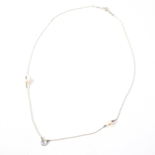 TIFFANY&Co. Necklace Main: AG925, Part: Moonstone, : Pearl Silver El Saperetti Women Used Authentic