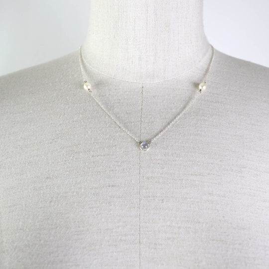 TIFFANY&Co. Necklace Main: AG925, Part: Moonstone, : Pearl Silver El Saperetti Women Used Authentic