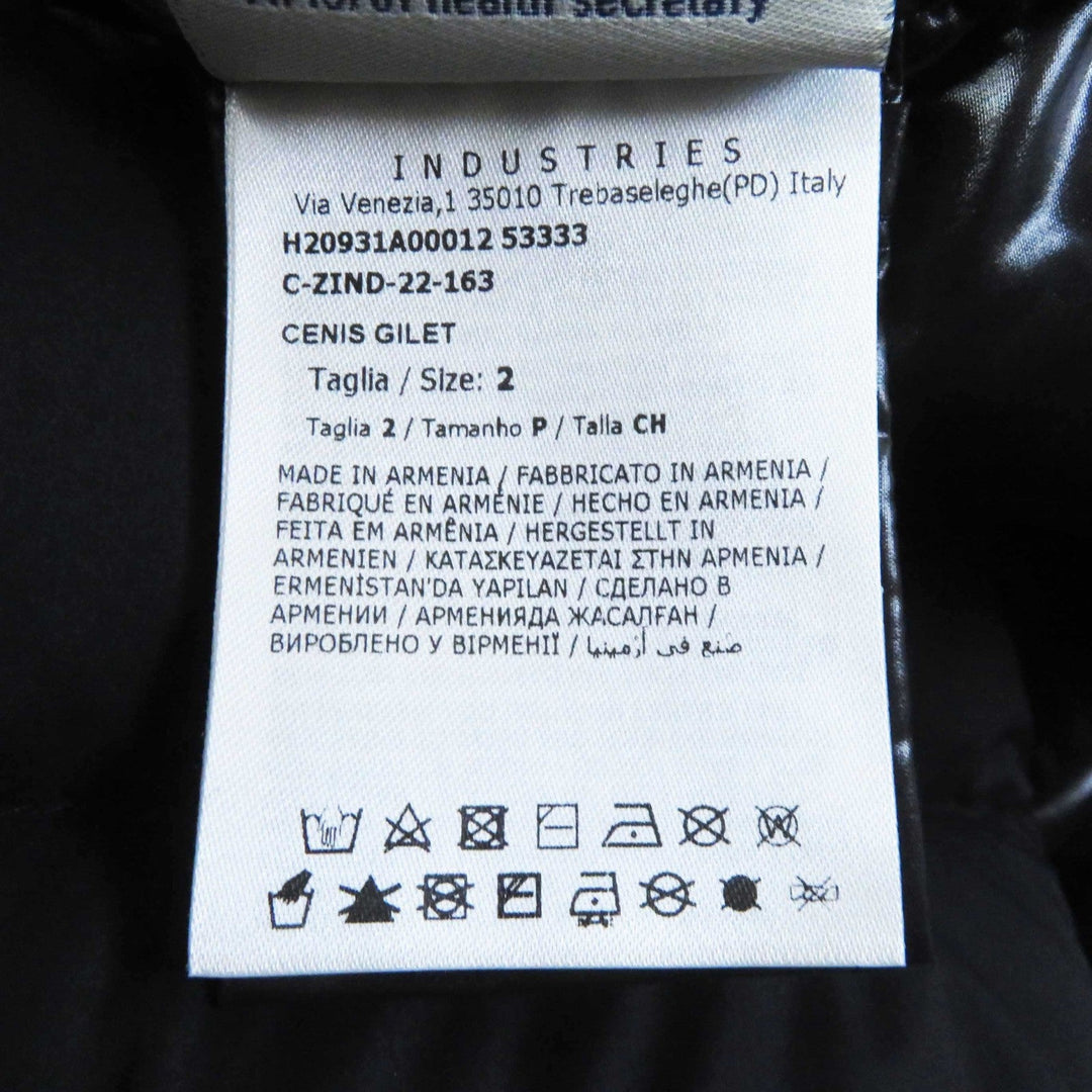 MONCLER Down vest Outer: 100% nylon, Lining: 100% nylon, Filling: 90% down, Filling: 10% feather black CENIS Women 2 Used Authentic