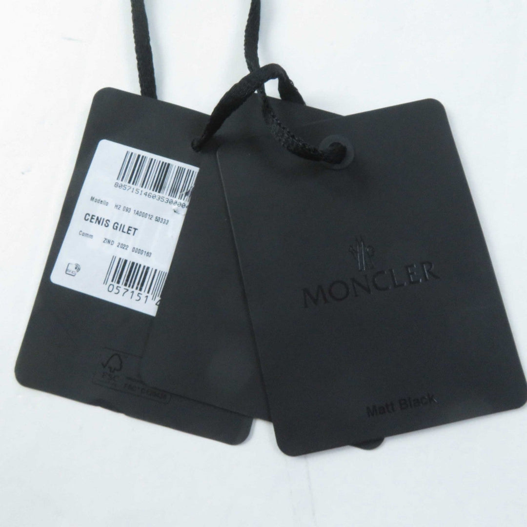 MONCLER Down vest Outer: 100% nylon, Lining: 100% nylon, Filling: 90% down, Filling: 10% feather black CENIS Women 2 Used Authentic