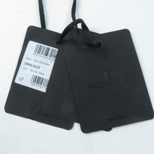 MONCLER Down vest Outer: 100% nylon, Lining: 100% nylon, Filling: 90% down, Filling: 10% feather black CENIS Women 2 Used Authentic