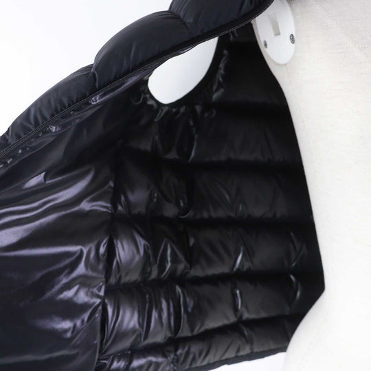 MONCLER Down vest Outer: 100% nylon, Lining: 100% nylon, Filling: 90% down, Filling: 10% feather black CENIS Women 2 Used Authentic