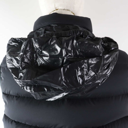 MONCLER Down vest Outer: 100% nylon, Lining: 100% nylon, Filling: 90% down, Filling: 10% feather black CENIS Women 2 Used Authentic