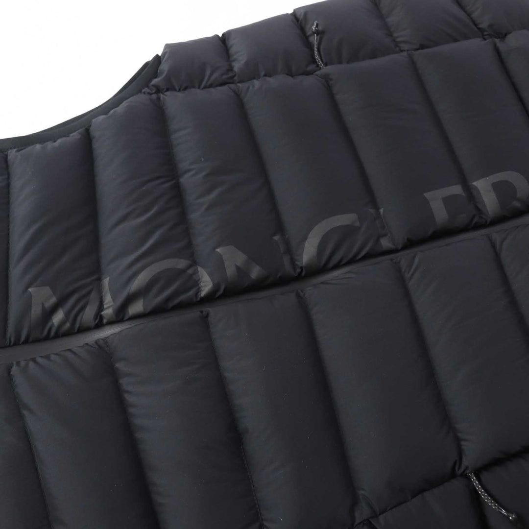 MONCLER Down vest Outer: 100% nylon, Lining: 100% nylon, Filling: 90% down, Filling: 10% feather black CENIS Women 2 Used Authentic