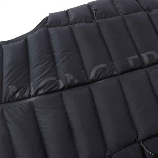MONCLER Down vest Outer: 100% nylon, Lining: 100% nylon, Filling: 90% down, Filling: 10% feather black CENIS Women 2 Used Authentic