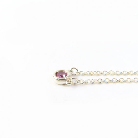 TIFFANY&Co. Necklace Main: AG925, Part: Pink sapphire Silver Light Pink El Saperetti Color by the yard Women Used Authentic