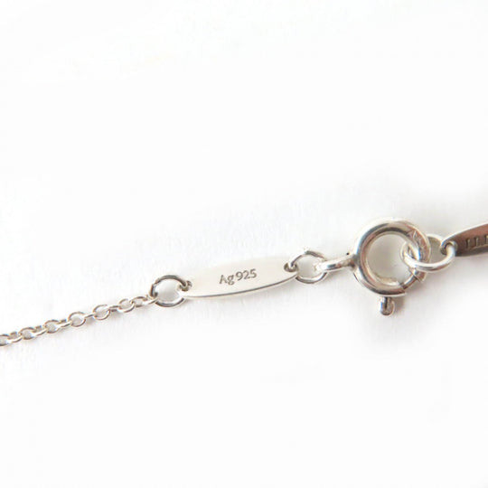 TIFFANY&Co. Necklace Main: AG925, Part: Pink sapphire Silver pink El Saperetti Open Heart Pendant Women Used Authentic