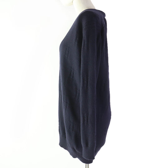 HERMES cardigan Main: 100% wool Navy Women 34 Used Authentic