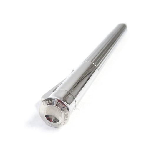 CARAN dACHE Ballpoint pen Brass with silver plate Silver Ecridor Chevron mens Used Authentic