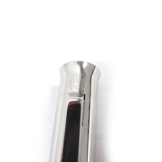 CARAN dACHE Ballpoint pen Brass with silver plate Silver Ecridor Chevron mens Used Authentic