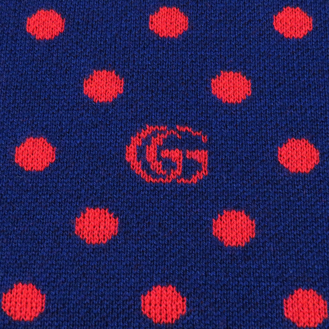GUCCI cardigan 623609 Main: 100% wool Navy red Women S Used Authentic