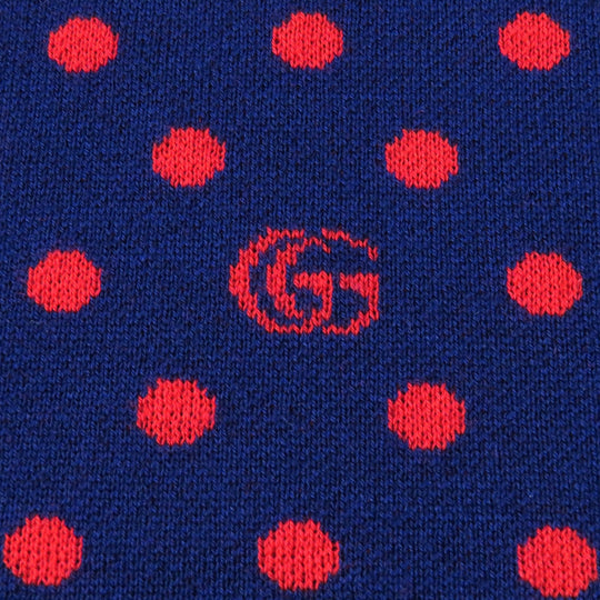 GUCCI cardigan 623609 Main: 100% wool Navy red Women S Used Authentic