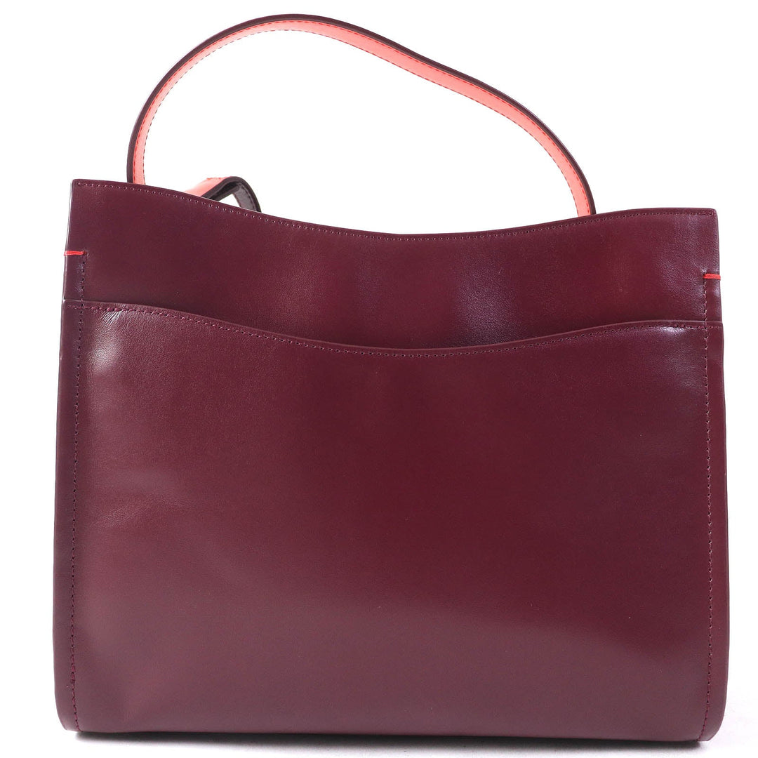 Paul Smith Shoulder Bag Main: Supple leather Bordeaux Women Used Authentic