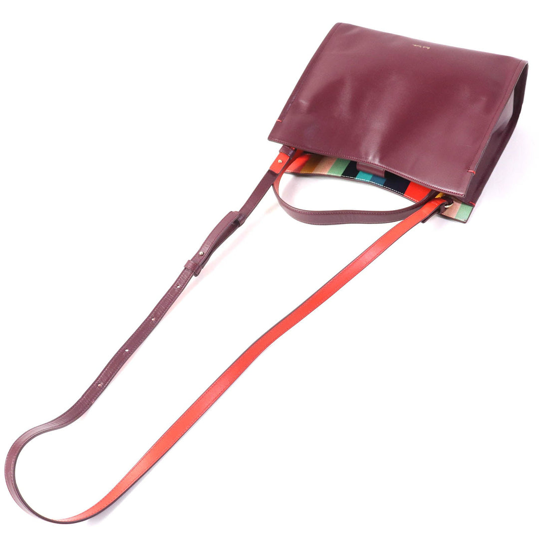 Paul Smith Shoulder Bag Main: Supple leather Bordeaux Women Used Authentic