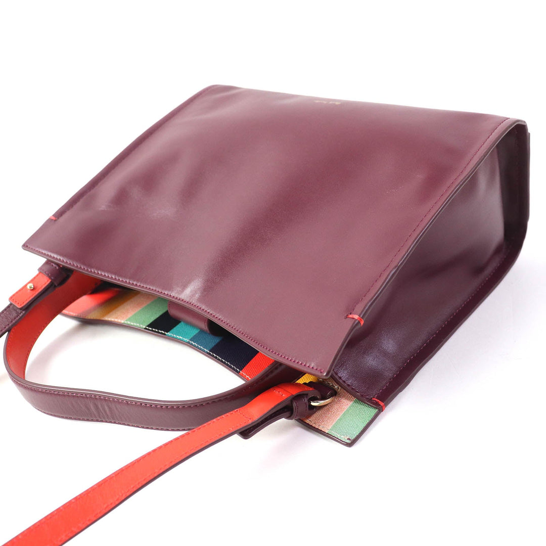 Paul Smith Shoulder Bag Main: Supple leather Bordeaux Women Used Authentic