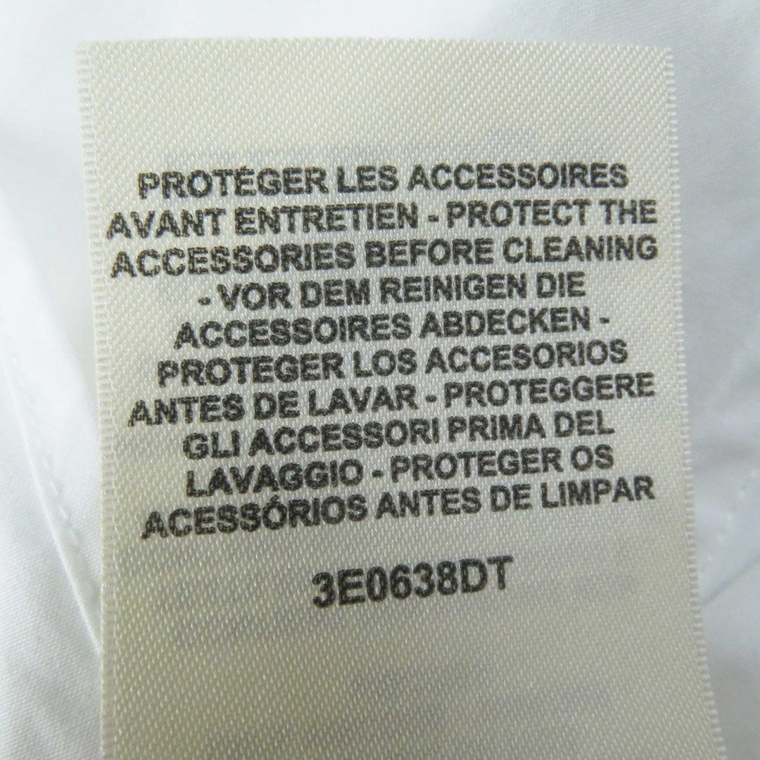 HERMES Long sleeve shirt 3E0638DT Outer: 100% cotton, Part: 100% rayon white Women 34 Used Authentic