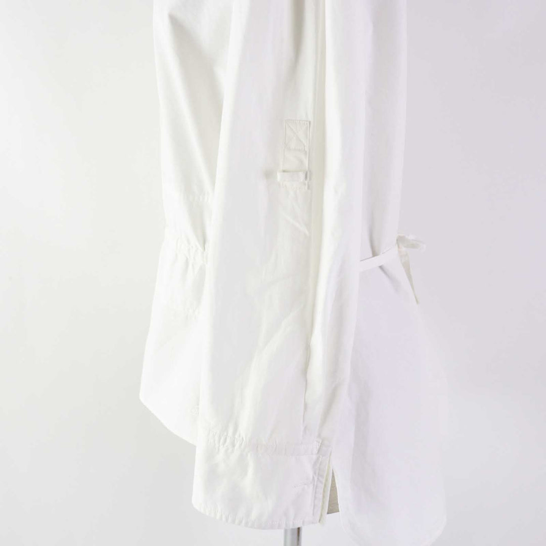 HERMES Long sleeve shirt 3E0638DT Outer: 100% cotton, Part: 100% rayon white Women 34 Used Authentic