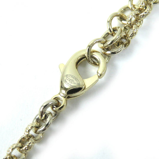 CHANEL Necklace C23P Gold Plated, Faux Pearl, Rhinestone Gold pink Women Used Authentic