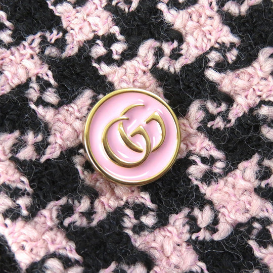 GUCCI Jacket 674323 ZAHXM Outer: 90% wool, Outer: 10% nylon, Lining: 100% silk Pink black Women 36 Used Authentic