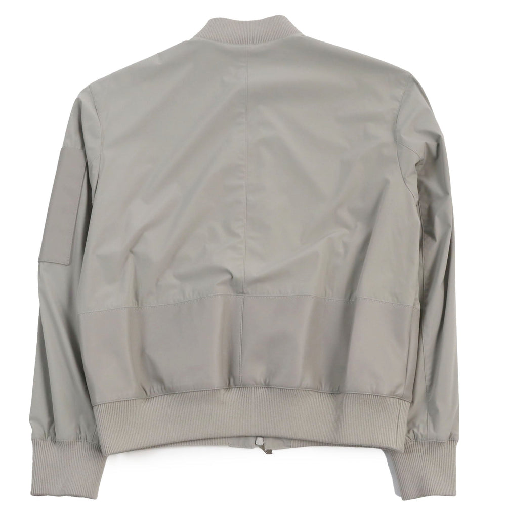 HERMES Jacket Main: 80% nylon, Main: 20% polyurethane, Part: Lamb leather, Part: 81% cotton, 16% nylon, 3% polyurethane gray mens 50 Used Authentic
