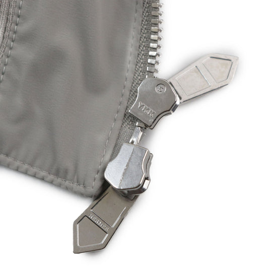 HERMES Jacket Main: 80% nylon, Main: 20% polyurethane, Part: Lamb leather, Part: 81% cotton, 16% nylon, 3% polyurethane gray mens 50 Used Authentic