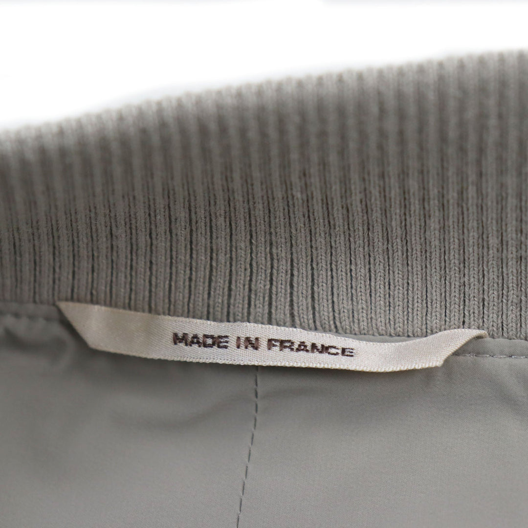 HERMES Jacket Main: 80% nylon, Main: 20% polyurethane, Part: Lamb leather, Part: 81% cotton, 16% nylon, 3% polyurethane gray mens 50 Used Authentic