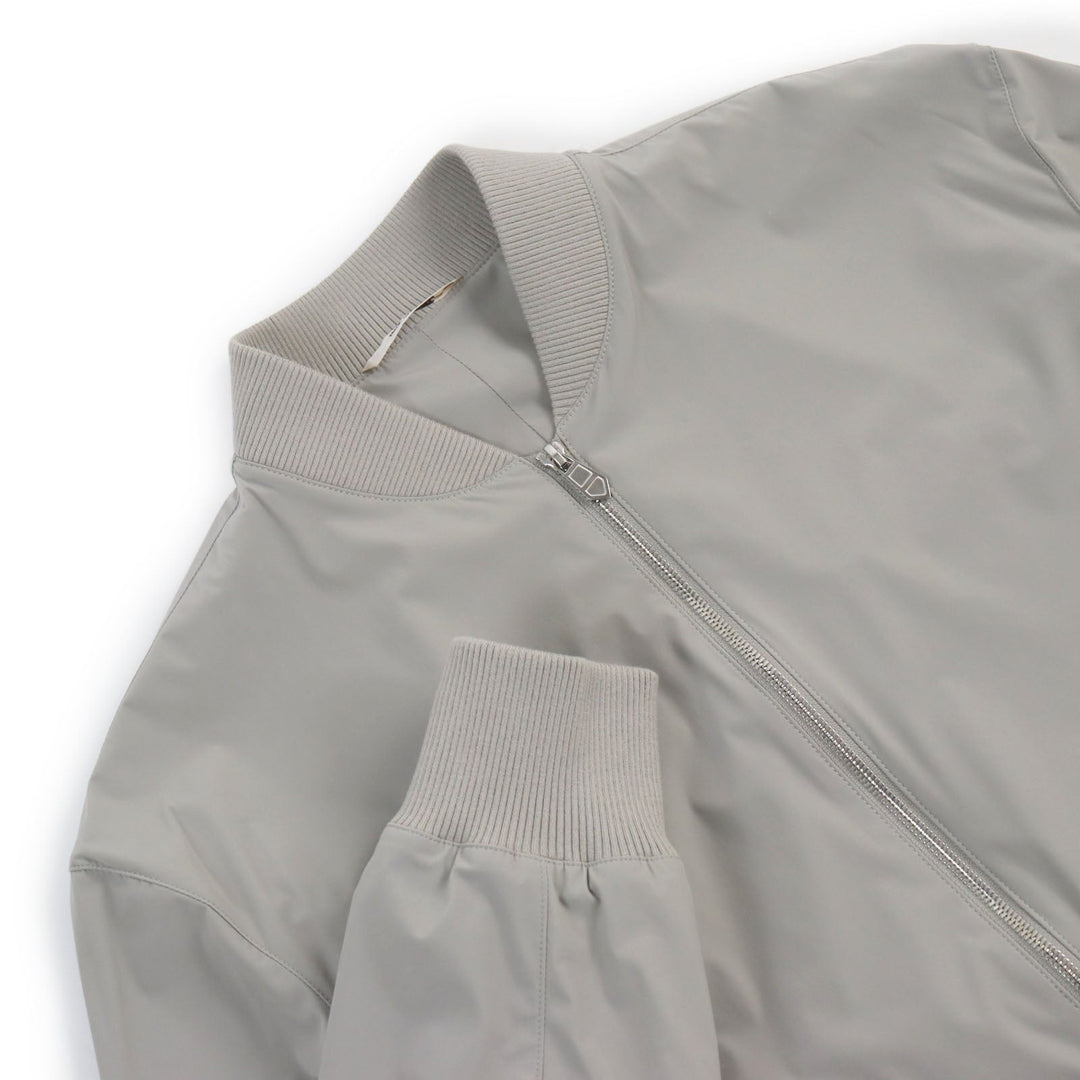 HERMES Jacket Main: 80% nylon, Main: 20% polyurethane, Part: Lamb leather, Part: 81% cotton, 16% nylon, 3% polyurethane gray mens 50 Used Authentic
