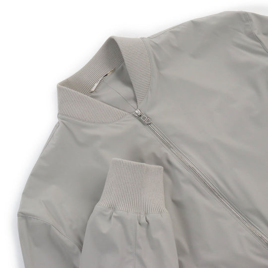 HERMES Jacket Main: 80% nylon, Main: 20% polyurethane, Part: Lamb leather, Part: 81% cotton, 16% nylon, 3% polyurethane gray mens 50 Used Authentic