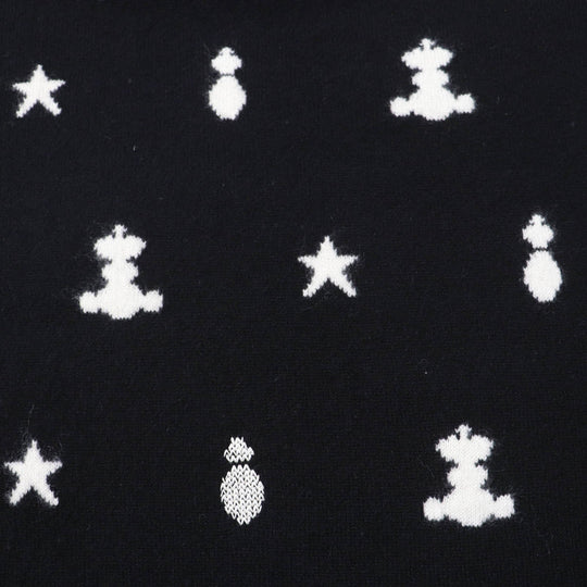 HERMES one piece Main: 100% cashmere, part: 83% rayon, part: 17% polyester Black Ivory Poste et Cavalerie Sabre Bag Women 34 Used Authentic