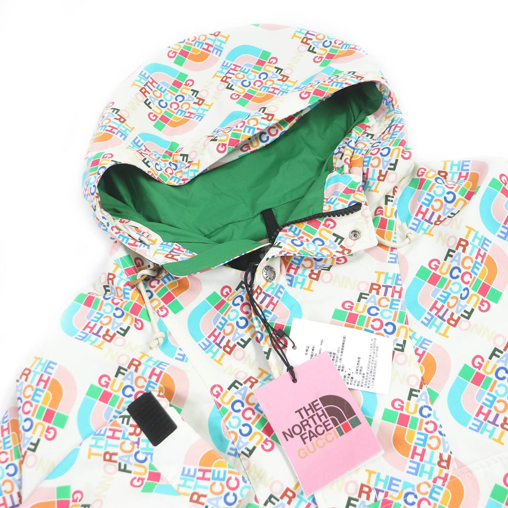 GUCCI Mountain Hoodie 671467 Main: 100% nylon, some parts: 100% polyester Ivory mens M Used Authentic