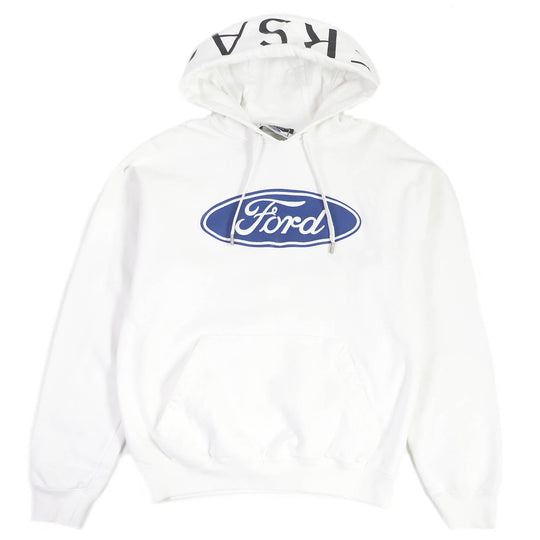 VERSACE Hoodie A83905 Main: 100% cotton, Part: 90% cotton, Part: 10% polyurethane, Embroidery: 96% polyester, 4% other fibers white mens S Used Authentic