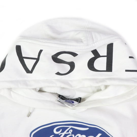 VERSACE Hoodie A83905 Main: 100% cotton, Part: 90% cotton, Part: 10% polyurethane, Embroidery: 96% polyester, 4% other fibers white mens S Used Authentic