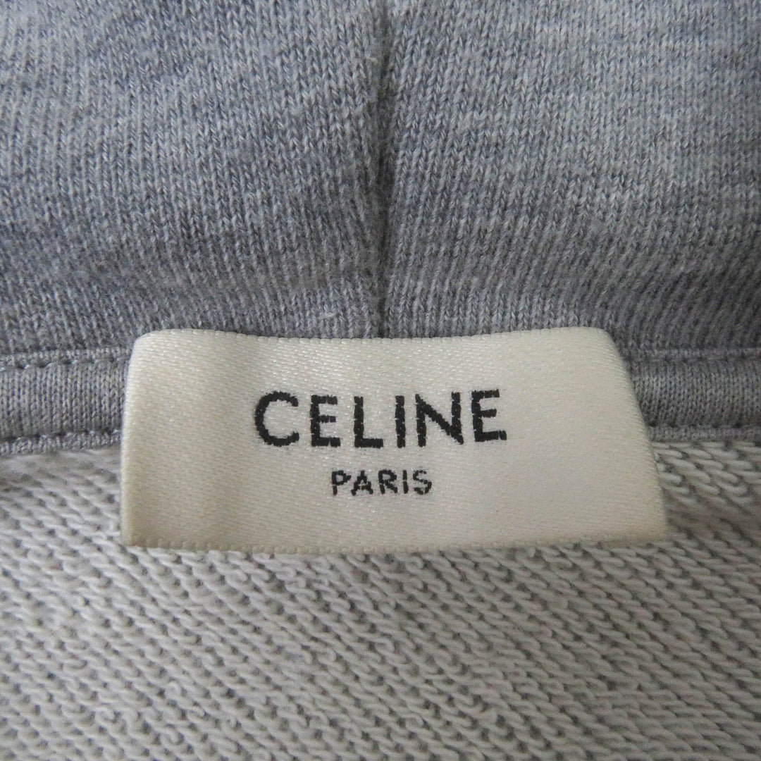 CELINE Hoodie 2Y309052H Main: 100% cotton, part: 96% cotton, part: 4% polyurethane gray mens S Used Authentic