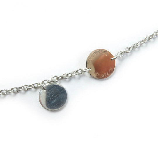 HERMES Necklace Main: SV925, Part: AU750 Silver gold Women Used Authentic