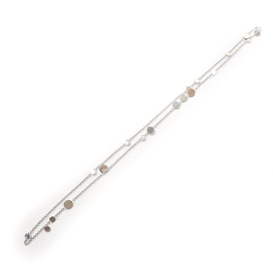 HERMES Necklace Main: SV925, Part: AU750 Silver gold Women Used Authentic