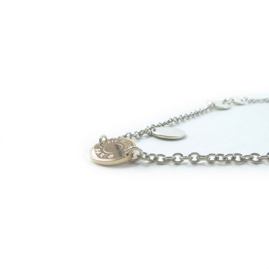 HERMES Necklace Main: SV925, Part: AU750 Silver gold Women Used Authentic