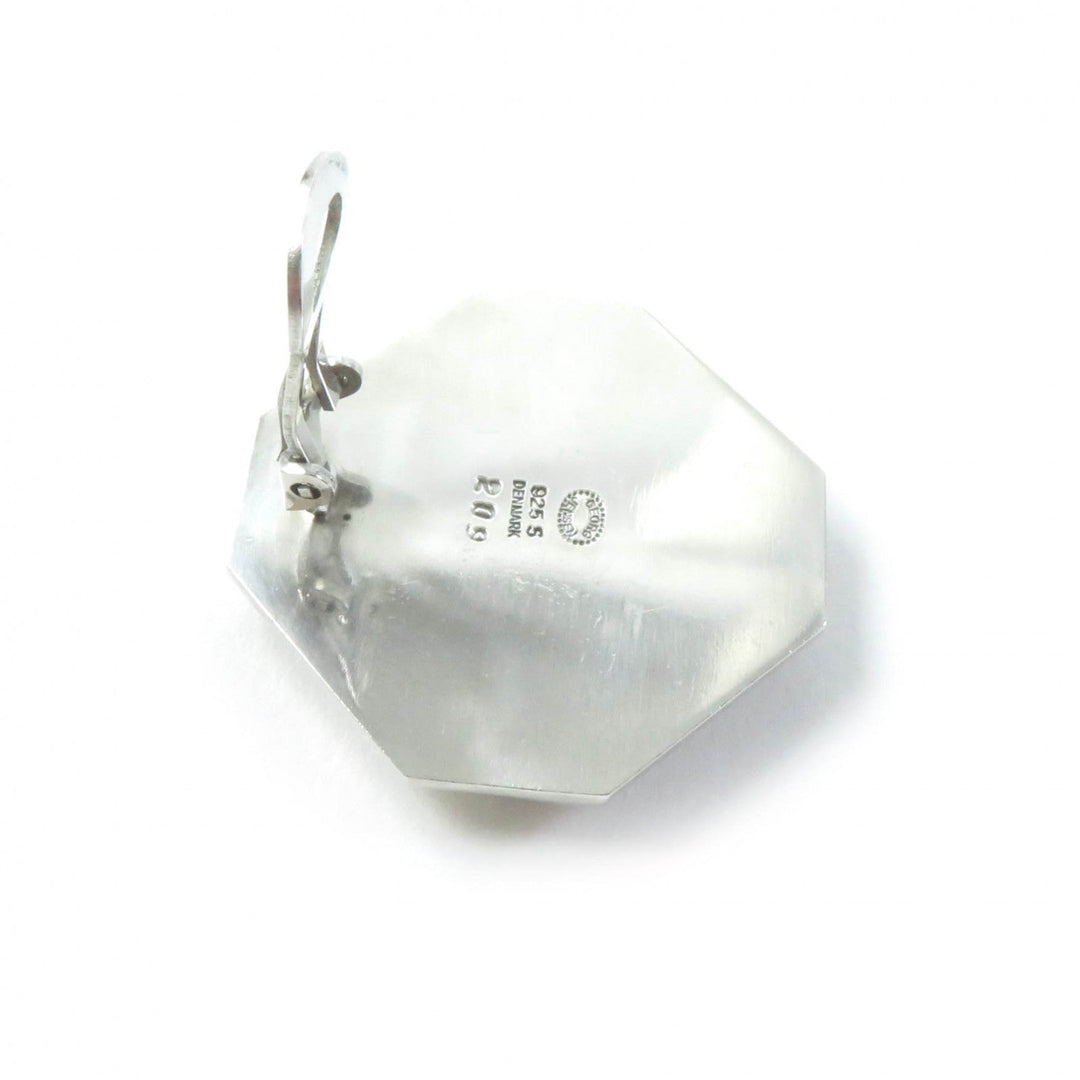 Georg Jensen Earring 209 Main: SV925, Part: Malachite Green Silver Women Used Authentic