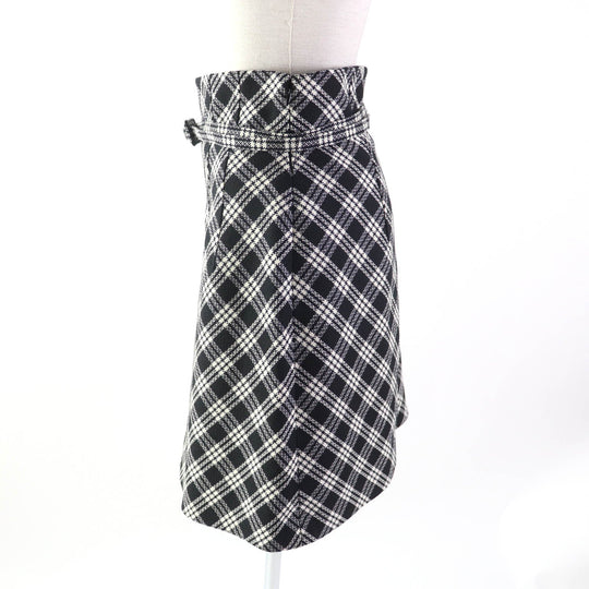 Christian Dior skirt 251J80A1244 Outer: 100% wool, Lining: 100% silk Black White Women 42 Used Authentic