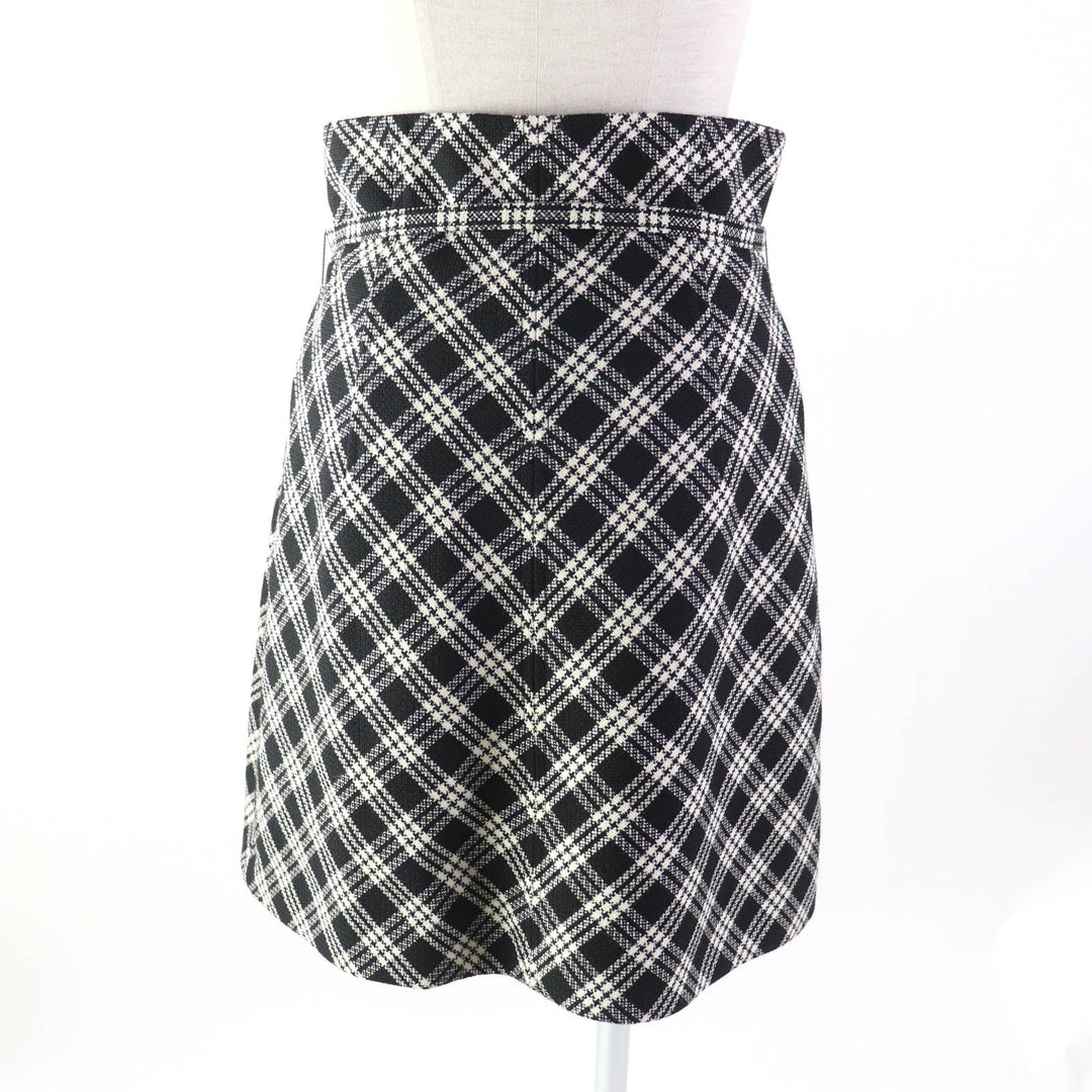 Christian Dior skirt 251J80A1244 Outer: 100% wool, Lining: 100% silk Black White Women 42 Used Authentic