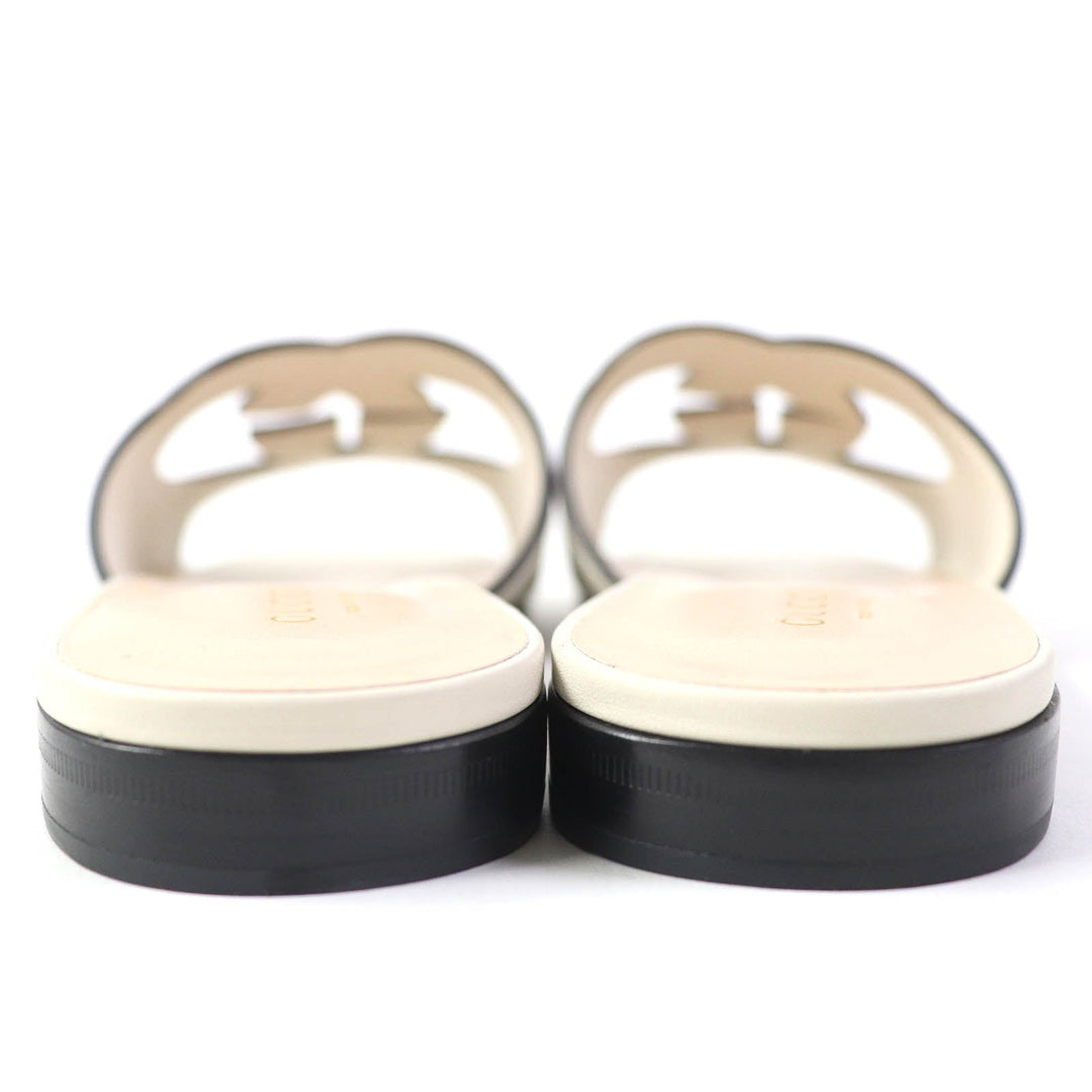 GUCCI Mule 694451 Main: Leather Ivory Women 36 Used Authentic