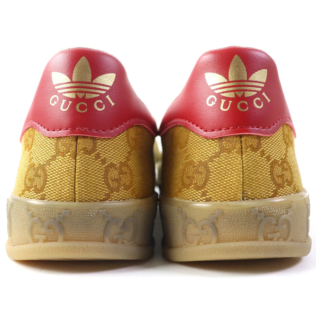 GUCCI Low cut sneakers 707868 HQ7086 GG canvas Beige brown Gazelle Women Used Authentic