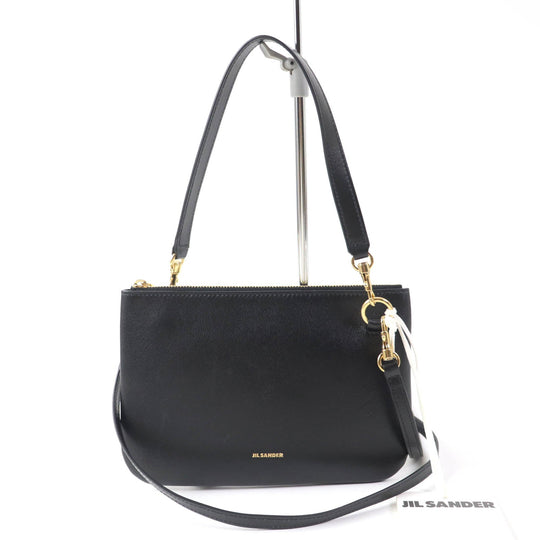 JIL SANDER Shoulder Bag JSWU851670 WUB01045N Main: Leather black LINK MD Women Used Authentic
