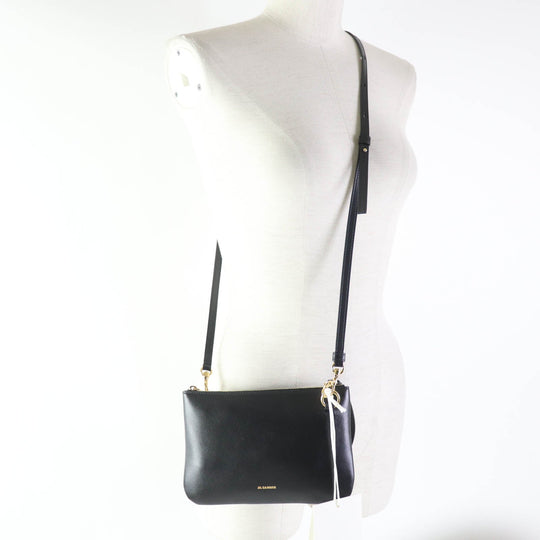 JIL SANDER Shoulder Bag JSWU851670 WUB01045N Main: Leather black LINK MD Women Used Authentic
