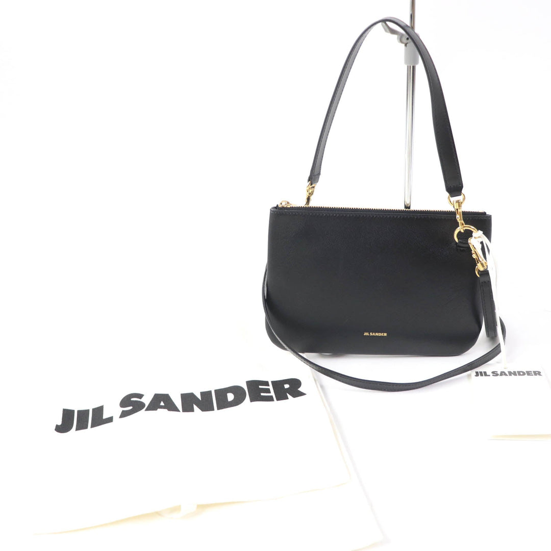 JIL SANDER Shoulder Bag JSWU851670 WUB01045N Main: Leather black LINK MD Women Used Authentic