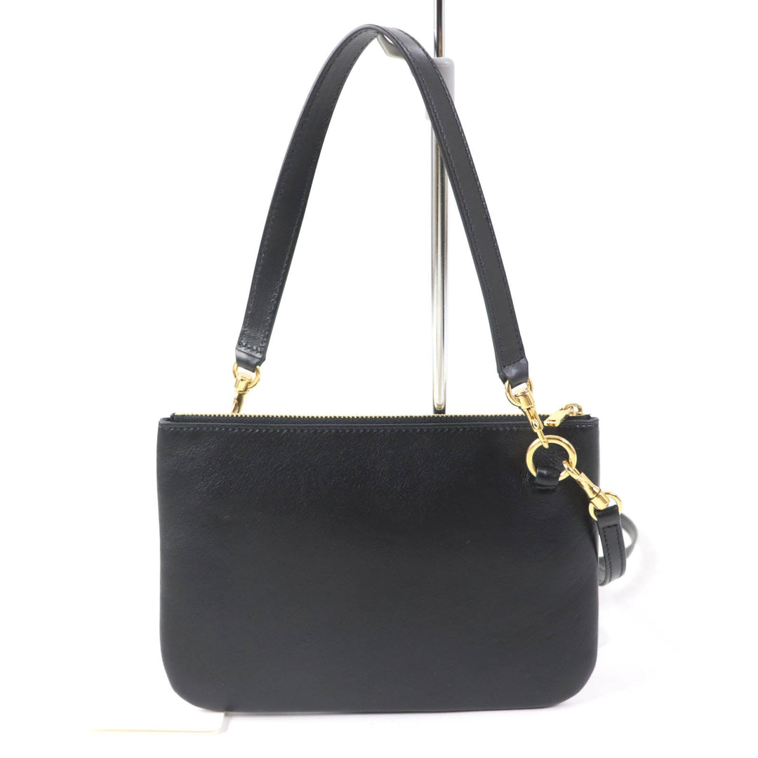 JIL SANDER Shoulder Bag JSWU851670 WUB01045N Main: Leather black LINK MD Women Used Authentic