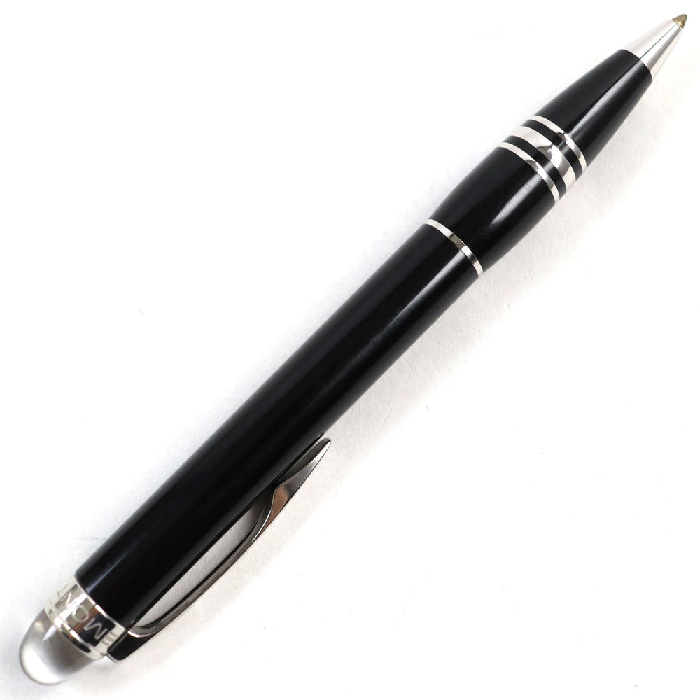 MONTBLANC Ballpoint pen Black Precious Rubbed Gin Black Silver Starwalker mens Used Authentic