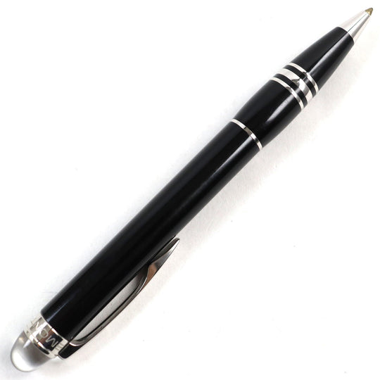 MONTBLANC Ballpoint pen Black Precious Rubbed Gin Black Silver Starwalker mens Used Authentic